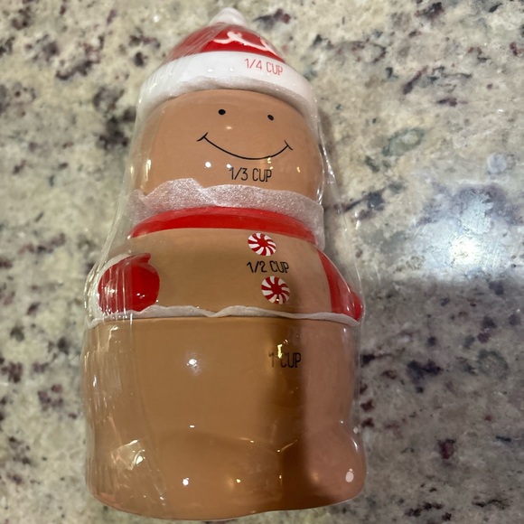 Gingerbread man stackable measuring cup set nwt - Picture 1 of 2